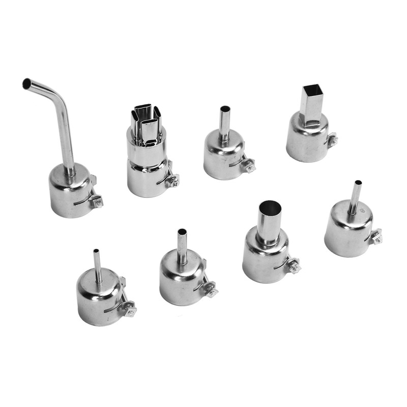 8PCS Hot Air Gun Nozzle Zinc Alloy Desoldering Nozzle Assortment
