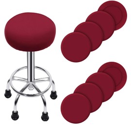 AYCHLG Round Bar Stool Seat Covers Washable Stool Cushion Slipcover Elastic Bar Chair Covers for 12-14 14-17 Inch Chair Home Bar Hotel Use