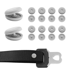 YTFRL 10 Sets Seat Belt Button Stop, Plastic Car Safety Belt Stopper Prevent Buckle from Sliding Down, No Welding Required Snap-on Seatbelt Stop Clips for Cars Trucks Motorcycles (Gray)
