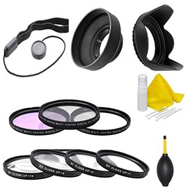 52mm 7PC Lens Filter Accessory Kit For Nikon D5500 D5300 D5200 D5100 D5000 D3300 D3200 D3100 D3000 D90 D60 AF-S 18-55mm, AF-S 55-200mm