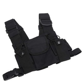 Yosoo Radio Shoulder Holster Chest Harness Holder Vest for Fire and Walkie Talkie Double Chest Harness Front Pack Pouch
