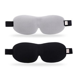 Ventilated cushion uniform pressure comfortable sleep travel 3D stereoscopic sleeping eye mask black 2ea