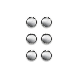 Quartet Silver Tin Disc Magnets, Pack of 6 (Q16006P01-CA-R)