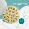 Crafted Containers Deviled Egg Carrier with Lid & Handles, 22-Count