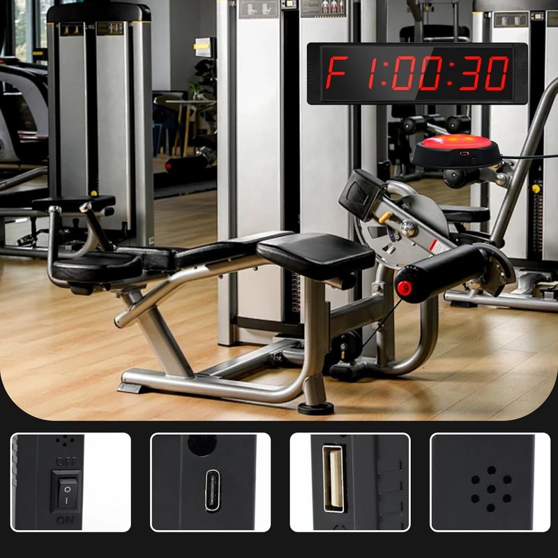 Gym Timer Portable Gym Clock with Start/Stop Button,Interval Timers Stopwatch