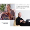 TISHUI Round Reading Glasses +2.50 for Women Men Blue Light