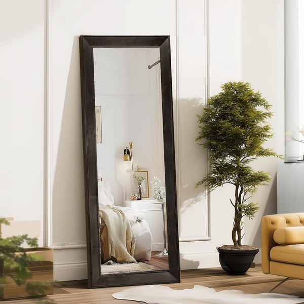 ABSWHLM Full Length Mirror 58"x22" - Beveled Edge Rustic Black
