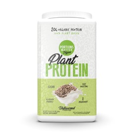Portions Master Plant Protein Organic Plant Based Protein Powder with Fermented Brown Rice Complete Amino Acid Profile Vegan Non GMO Gluten Free (750g, Unflavored)