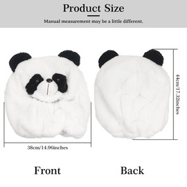 Motorcycle Helmet Cover, Funny Helmet Decoration, Fun Rides and Gifts (Plush Animal, Panda)