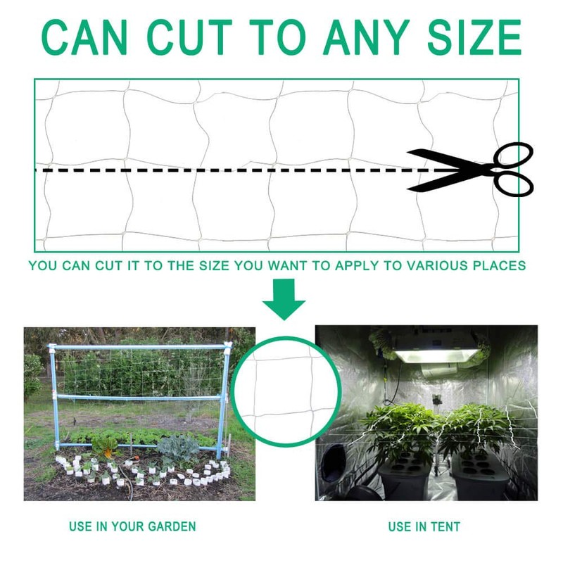 Heavy Duty Trellis Netting Roll - 79''x328' Plastic Plant Trellis