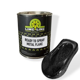 LiME LiNE Black Metal Flake Automotive Basecoat- No Reducer Needed, Ready to Spray (1 Pint)