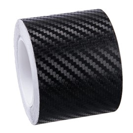 Autrends Carbon Fiber Black Vinyl Wrap Kit for Black Out Chrome Delete Window Trim Door Trim Free Tool Kit (2.7" x 30ft)