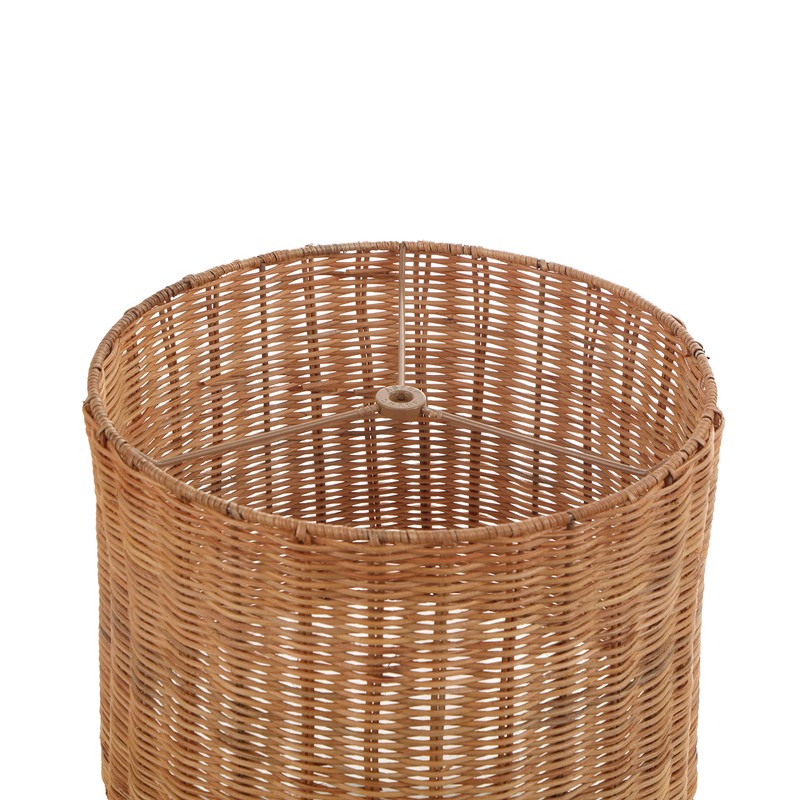 Aspen Creative 31604, Drum Spider Lamp Shade, Natural Rattan, 12"