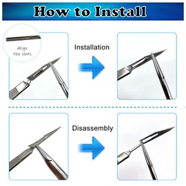 ZKKZOMA 20 Pieces Scalpel Blades #11 Scalpels Surgical Sterile Blades with #3 Scalpel Knife Handle,Individually Wrapped High Carbon Steel Blades for Callus Removal,Sculpting, Cutting,Crafts & More