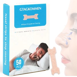 Nose Plasters Snoring Pack of 50 Nose Plasters Better Breathing Snoring Stopper, Anti Snoring Plasters for Better Breathing During Sleep & Sports, Aid Against Snoring Prevent Nose Separator
