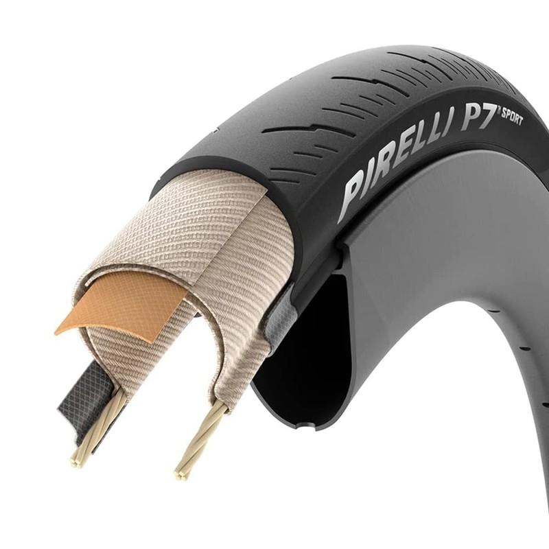 PIRELLI P7 Sport Clincher Neumático Negro, 700x32c