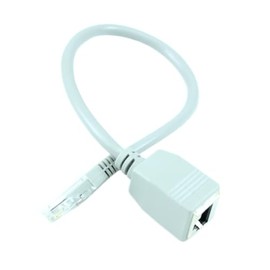 MyCableMart 12inch CAT5 Network Male/Female Port-Saver, Gold Plated, Gray