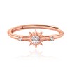Meissa Silver Ring for Women Dainty Stackable Sun Ring Cubic