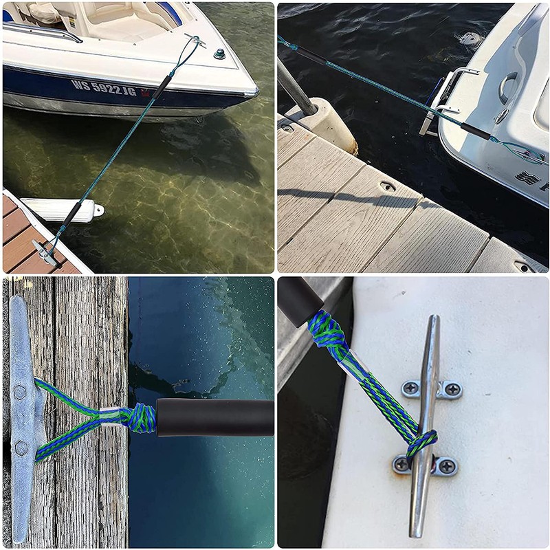 PWC Bungee Dock Lines Mooring Rope, Stretchable Docking Ropes with