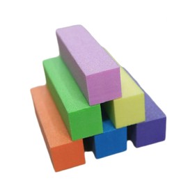 Baluue 12pcs Nail Buffer and File Block for Manicure Pedicure Soft Sponge Design for Gentle Buffing Purple Blue Pink Yellow Orange Green Home and Salon Use
