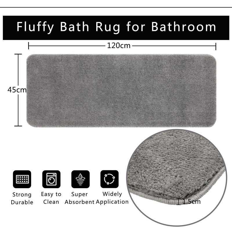 Famibay Bath Mat Non Slip Washable Bathroom Mat Super Absorbent
