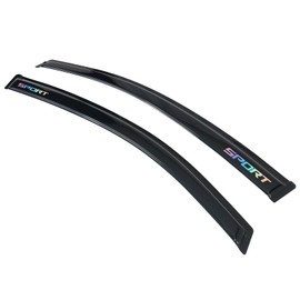 EVPROXP Window Visor Rain Guard Shade Compatible with 2012-2015 Honda Civic Coupe 2DR, Side Window Vent Deflector, Dark Smoke Tinted, JDM Tape On Slim Style, with Sport, 2012 2013 2014 2015