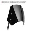 Universal Motorcycle Windshield Wind Deflector Screen W/Mounting Bracket for 5‑7inBlack