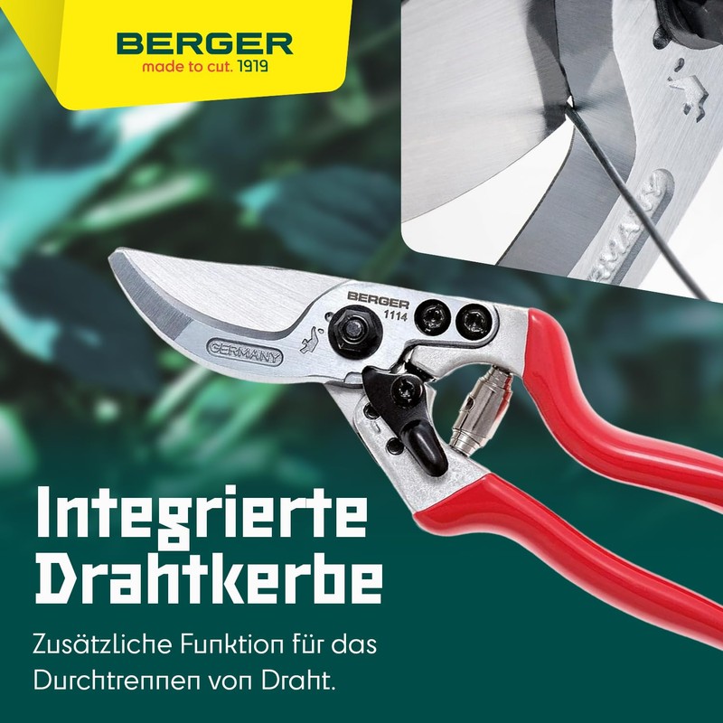 BERGER Hand Shear Aluminum 1114 with Light-Weight Handles Garden Shear