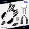 Factory EFX Black & White Slick Racing Graphics kit fits