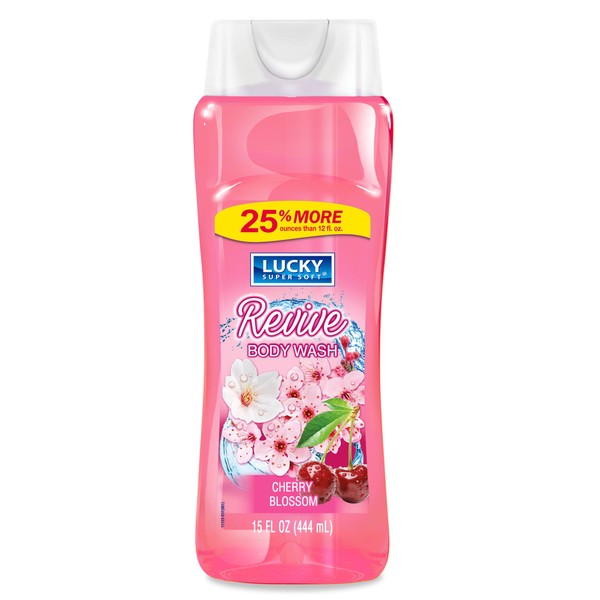Lucky Super Soft Cherry Blossom Body Wash, 15 Fluid Ounce