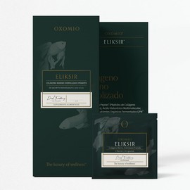 Eliksir de OXOMIO 30 Porciones Individuales Colgeno Marino Hidrolizado Francs Peptan para fortalecer y regenerar la piel a nivel celular.  Gluten...  