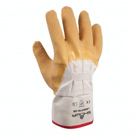 SHOWA 66NFW Natural Rubber Latex Palm Coated General Purpose Work Glove with Cotton Liner, Rough Grip, for Vending Machines, Large (12 Pair)