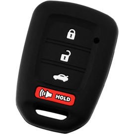 KeyGuardz Keyless Entry Remote Car Key Fob Outer Shell Cover Soft Rubber Protective Case for Honda Accord Civic CR-V HR-V MLBHLIK6-1T