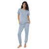 Women's Bamboo Pajamas Set with Two Pockts Short Sleeve Crew