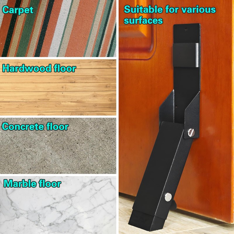 Door Stoppers No Drilling, Kick Down Door Stop, Door Stops