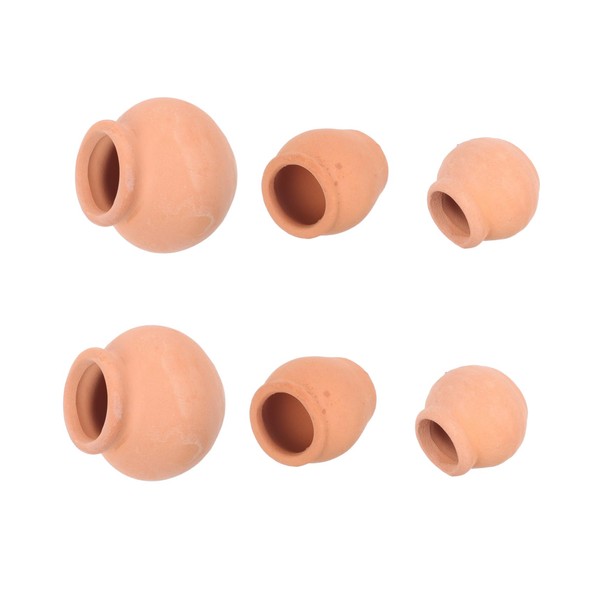 Garneck 6 Pieces Miniature Terracotta Amphoras - Decorative Clay Flower
