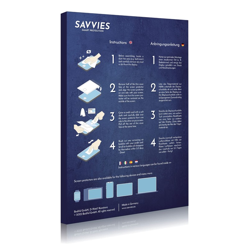 Savvies Screen Protectors for Panasonic HC-X2 Ultra Transparent Pack of