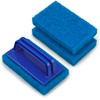 3 Pack Hand-Held Pool Scrub Brush Pool Cleaning Sponge Scrubber