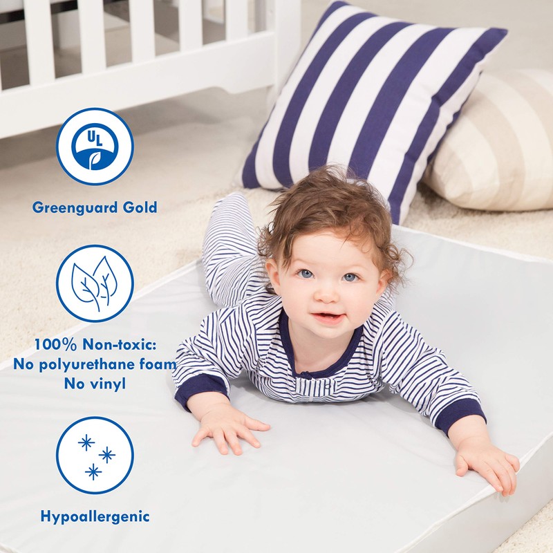 DaVinci Deluxe Coil Waterproof MINI Crib Mattress in White, Firm