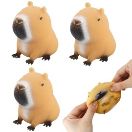 Capybara Anti-Stress Toy, Capybara Stress Relief Toy for Anxiety, Capybara Fidget Toy, Capybara Anti-Stress Toy, Suitable for Children and Adults (Pack of 3)