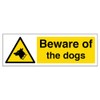 V Safety Beware Of The Dogs Sign - Landscape -