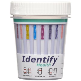 Identify Health Drug Screen Test | 25 Pack | 9 Panel CLIA Waived Instant Urine Drug Test Cup for AMP,BAR,BUP,BZO,COC,MET,MTD,MOP|OPI,OXY