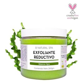 B Natural SPA Exfoliante Reductivo en Gel, Estiliza y Purifica la Piel, Vegano, 260 g, con Loción Reafirmante