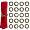 STIFFENERS 20pcs Christmas Napkin Ring,Christmas Dinner Table Decorations,Multipurpose Napkin Rings