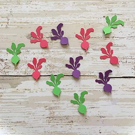 Radish Confetti, Vegetable Decorations, Garden Party Supplies, Veggie Theme, Radish Cut Outs, Vegetable Party Supplies, Table Scatter, RadishCut Out