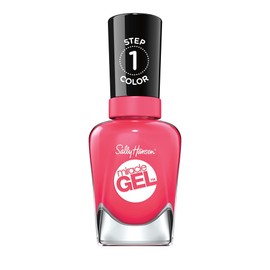 Sally Hansen Miracle Gel Salon Quality Nail Polish | Gel-Like Formula, Two-Step System, No UV Light Needed, Long Lasting | Opaque, Glossy | 339 Electric Pop | Hot Pink Nail Color