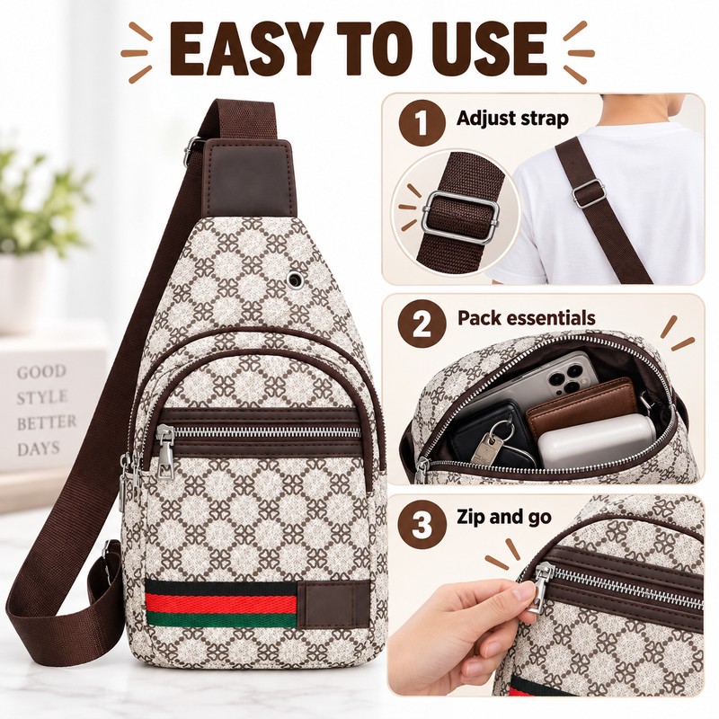 Crossbody Sling Bag for Daily Carry – Oxford Shoulder Chest