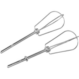 Mezclador de mano Turbo Beaters de repuesto para la serie KHM (W10490648), paquete de 2 accesorios de batidor de acero inoxidable compatibles con modelos KHM3/KHM5/KHM7/KHM9