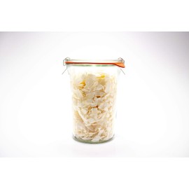 Weck Canning Jar 743-3/4 L Weck Mold Jars made of Transparent Glass - Eco-Friendly Canning Jar - Food Storage Containers with Lids Airtight – 1 Jar with Cork Lid and Keep Fresh Cover