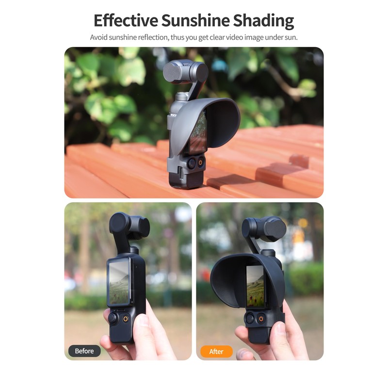 Osmo Pocket 3 Screen Sun Shade Cover Sun Hoods Anti-Glare